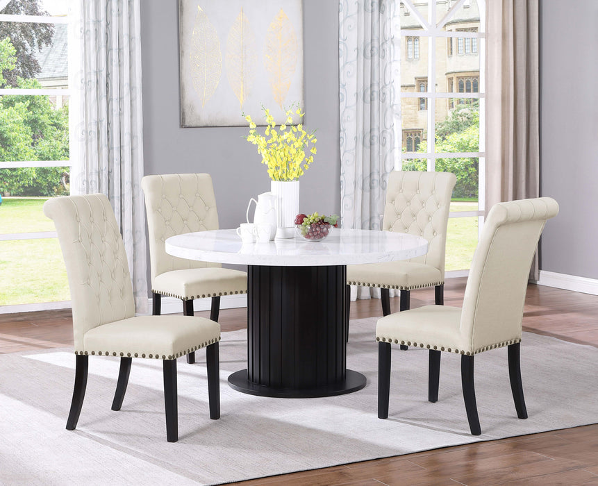 Sherry Rectangular Marble Top Dining Table set