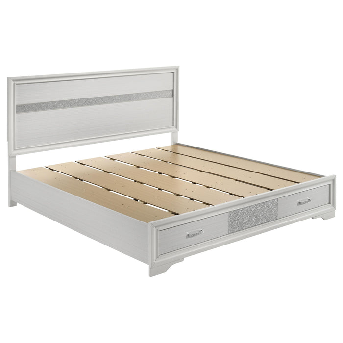 Miranda Eastern King 2-drawer Storage Bed White image