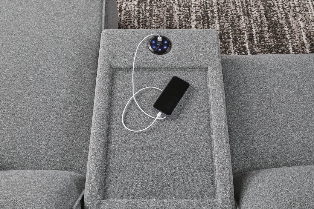 Modmax II Power Reclining Sectional with Chaise and Audio Consoles