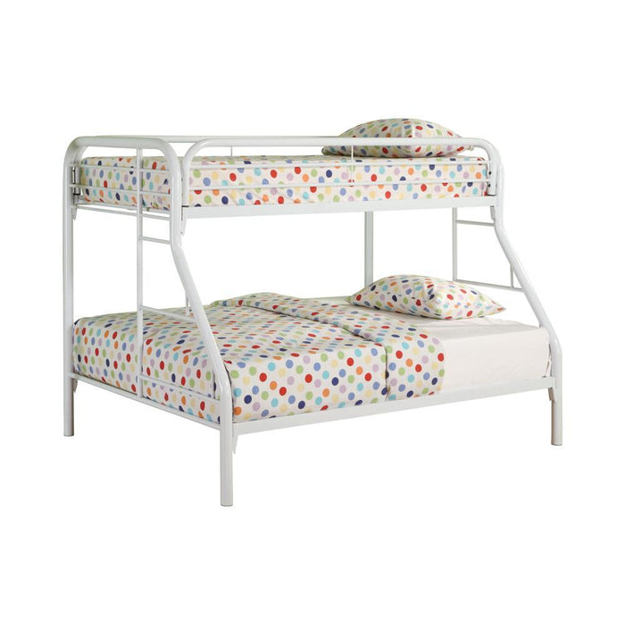 Morgan  Twin over Full White Bunk Bed
