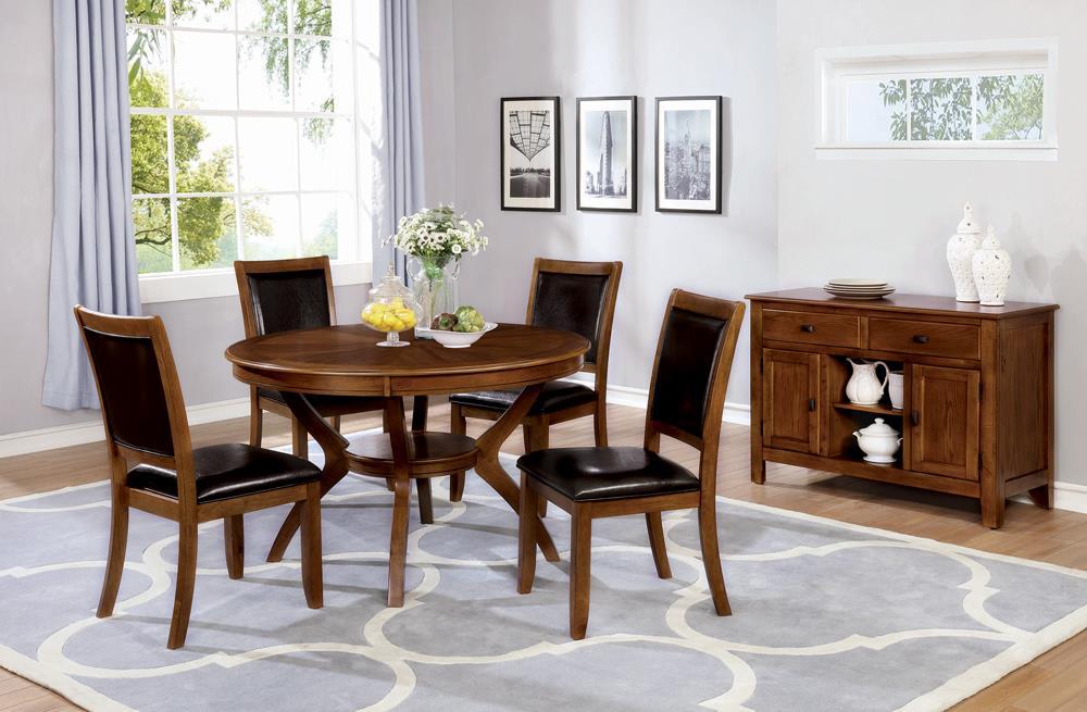 Nelms Casual Deep Brown Dining Table