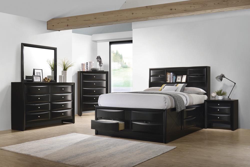 Briana Transitional Black Queen Bed