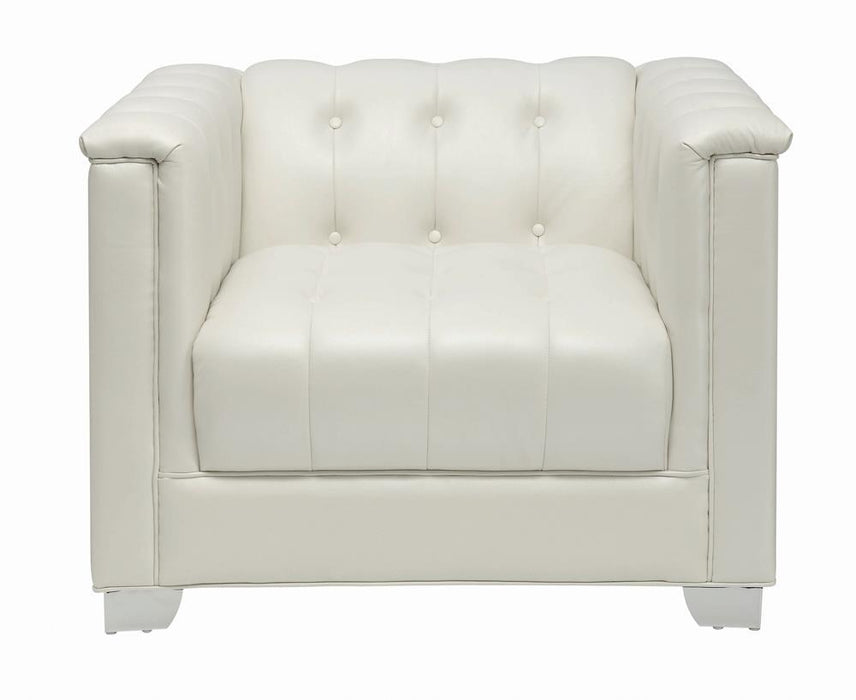 Chaviano Tufted Upholstered Chair Pearl White