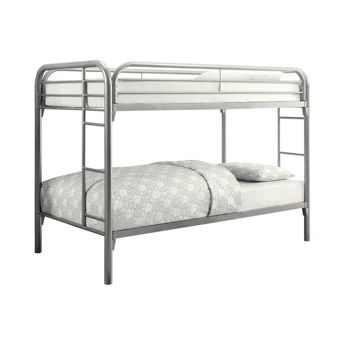 Morgan  Twin over Twin Silver Bunk Bed